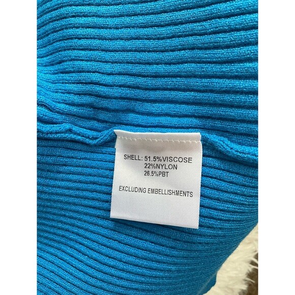 Hello Molly Womans Small Blue Ribbed Halter Bodycon Side Slit Dress NEW W/TAGS - Picture 7 of 10